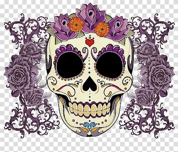 Calavera , La Calavera Catrina Day of the Dead Drawing Skull, sugar skulls transparent background PNG clipart