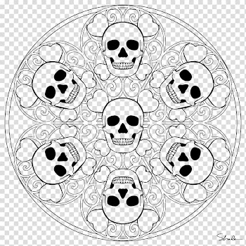 Calavera Mandala Coloring book Child Skull, child transparent background PNG clipart