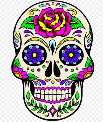 Calavera Mexican cuisine Day of the Dead Death Floral Ornament - Calavera Mexican 
