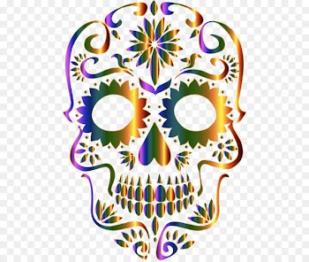 Calavera Mexican cuisine Day of the Dead Skull T-shirt - sugar 