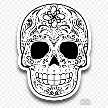 Calavera Skull Day of the Dead Calaca Halloween - nautical material 