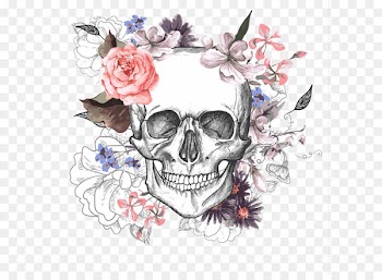 Calavera Skull Flower Day of the Dead - Skull with flowers 