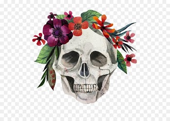 Calavera Skull Flower Painting Euclidean vector - Skull with a wreath 