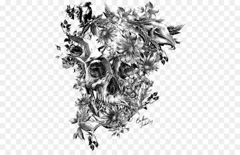 Calavera Sleeve tattoo Skull Black-and-gray - Tattoo 
