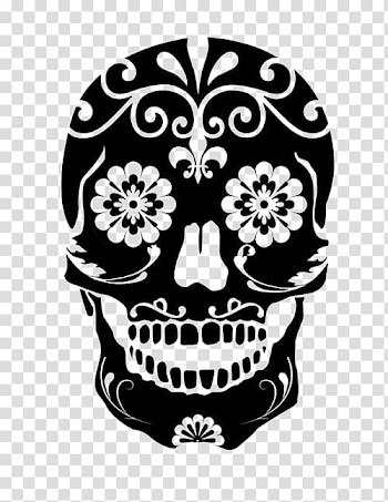 Calavera Stencil Jack-o'-lantern Day of the Dead Pattern, pumpkin transparent background PNG clipart