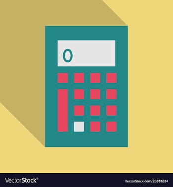 Calculator icon in flat style calculator isolated vector image