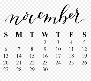 Calendar 0 January 1 - November Vector 