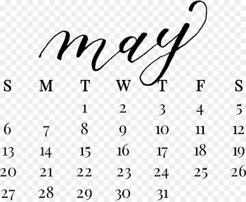 Calendar 0 May Handwriting - Calendar may 2018 