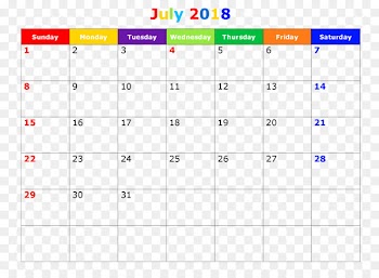 Calendar 0 UGC NET · July 2018 AIIMS Postgraduate Exam · July 2018 Template - JULY 2018 