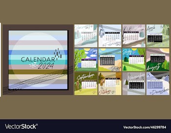 calendar 2024 colorful monthly