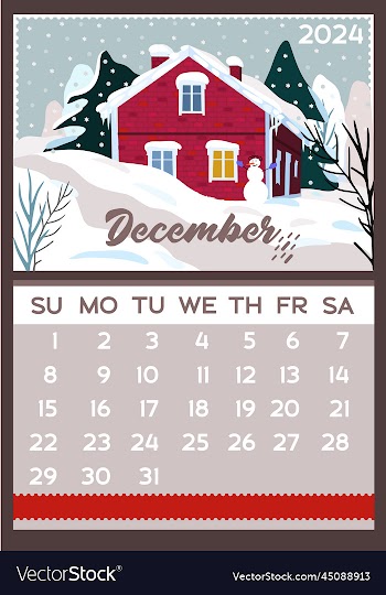 calendar 2024 december a4 a3 formats