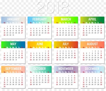 Calendar A3 road Inset day A4 road Jigsaw puzzle - Calendar 2018 Transparent Clip Art Image 