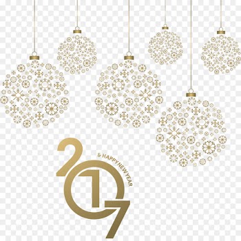 Calendar Adobe Illustrator Euclidean vector - Snow Ball 2017 New Year's ornaments pattern material 