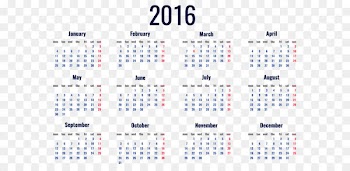 Calendar Clip art - 2016 Calendar Transparent PNG Clipart Picture 