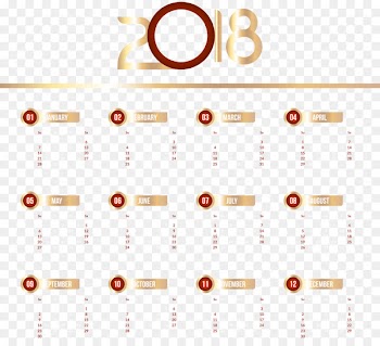 Calendar Clip art - 2018 Calendar Transparent Clip Art Image 
