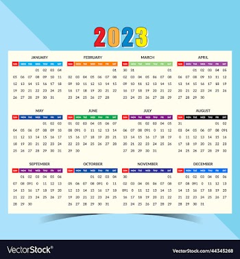 calendar date panel 2023 template