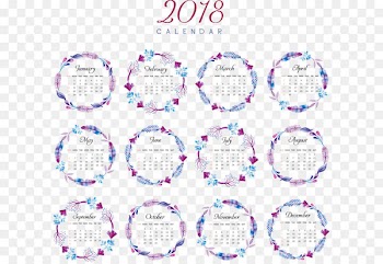 Calendar Download Icon - Elegant purple watercolor 2018 desk calendar templates 