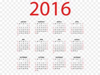 Calendar Euclidean vector Clip art - Transparent Calendar for 2016 PNG Clipart Image 