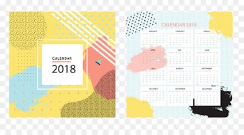 Calendar Euclidean vector Computer file - Cute fashion 2018 desk calendar templates 