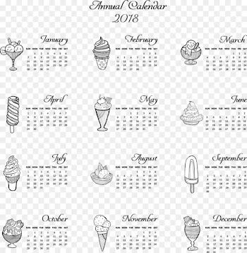 Calendar Euclidean vector Icon - Ice cream calendar template 