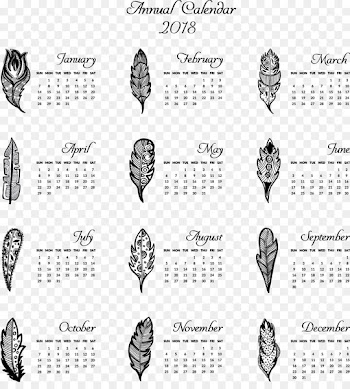 Calendar Euclidean vector Template Icon - Hand-painted feather calendar template 