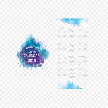 Calendar Euclidean vector Template - Vector violet blooming calendar template 