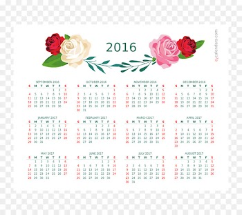 Calendar Flower Petal Text Craft Magnets - 2019 calendar 
