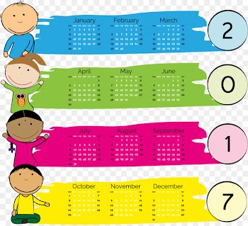 Calendar Illustration - Vector children calendar 2017 