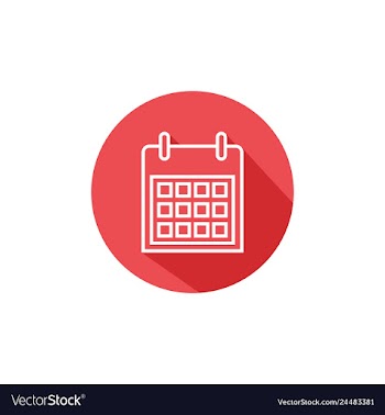 Calendar line icon outline with shadow vector image