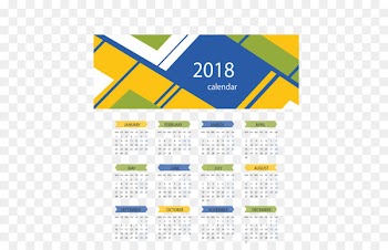 Calendar macOS - Yellow Blue Abstract Background 2018 Calendar 