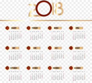 Calendar New Year Clip art - 2018 Calendar Transparent Clip Art PNG Image 