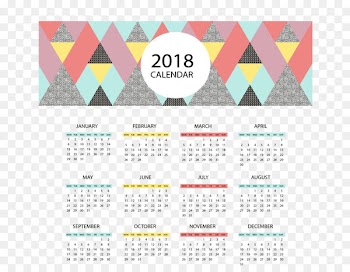 Calendar New Year - Triangle Puzzle 2018 Calendar 