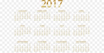 Calendar Pattern - 2017 Calendar Png (1) 