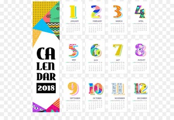 Calendar Personal organizer Template - Color abstract geometry calendar 2018 desk calendar 