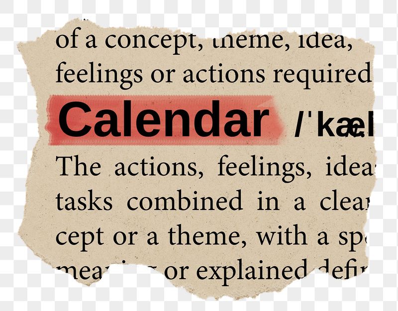 Calendar png word sticker, torn | Free PNG - rawpixel
