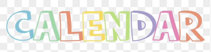 Calendar png word sticker typography, | Free PNG - rawpixel