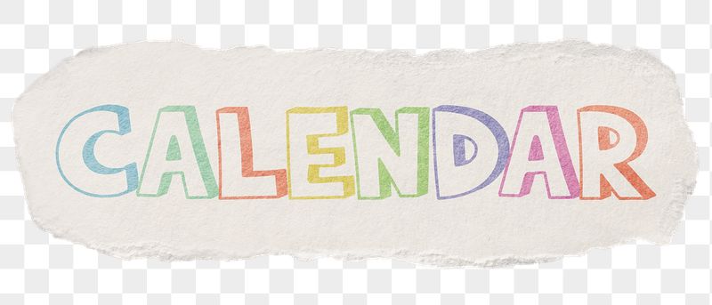 Calendar png word sticker typography, | Free PNG - rawpixel