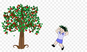 Calendar Royalty-free Clip art - Little boy standing under the apple tree decoration 