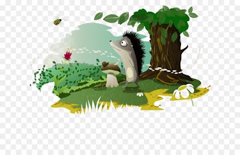Calendar September Desktop environment Desktop computer Wallpaper - Hand-painted cartoon hedgehog and trees 