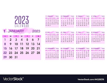 calendar template for the year 2023