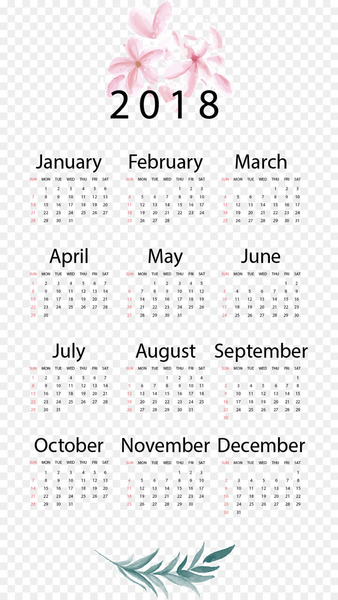 Calendar Template New Year - calendar 2018 