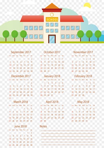 Calendar Template - School building calendar 2018 