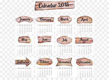 Calendar Time Year Wallpaper - Watercolor board 2018 calendar templates 