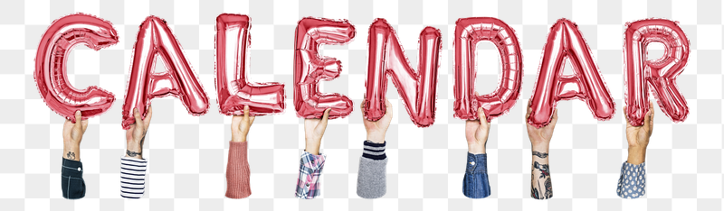 Calendar word png, hands holding | Free PNG - rawpixel