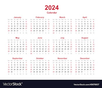 calendar year 2024 template wall calendar in a