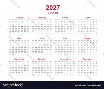 calendar year 2027