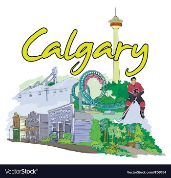 Calgary doodles vector image