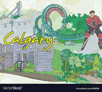 Calgary doodles vector image