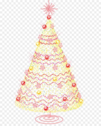 California Artificial Christmas tree Christmas Day - Large Gold Transparent Christmas Tree with Ornaments PNG Clipart 