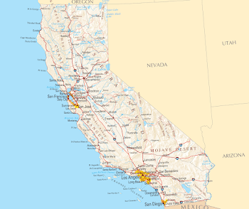 California Reference Map • Mapsof.net